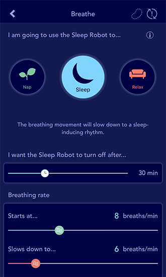 You can edit the Somnox robot’s programming in the companion app, but Bluetooth is pretty patchy.